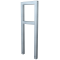 Lean-on hoop made of steel tube | Square tube 60 x 60 mm | with cross bar | total width: 450 mm | hot-dip galvanized